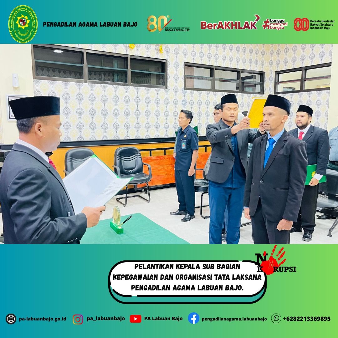 Pelantikan kasub peg dan ortala 1
