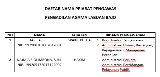 pejabat pengawas